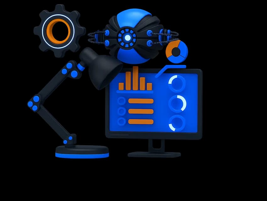 Marketing Robot Illustration